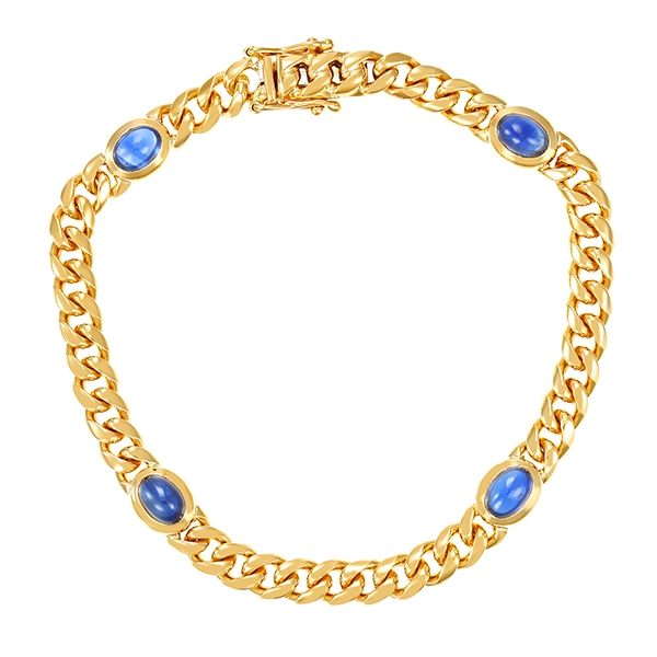 Armband, 18K, Gelbgold, Saphir