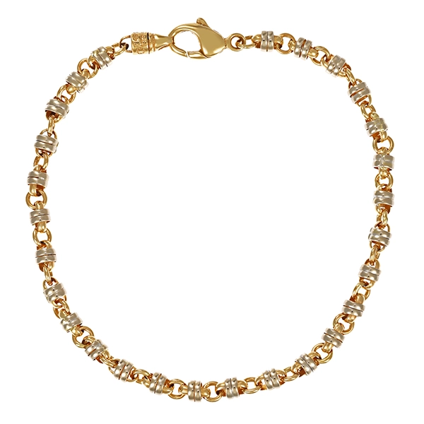 Armband, 14K, Gelb-/Weißgold