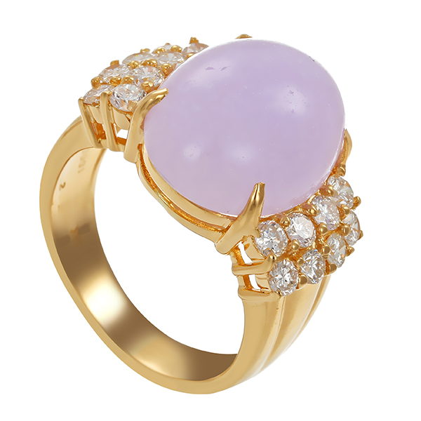 Ring, 18K, Gelbgold, Brillanten, Quarz