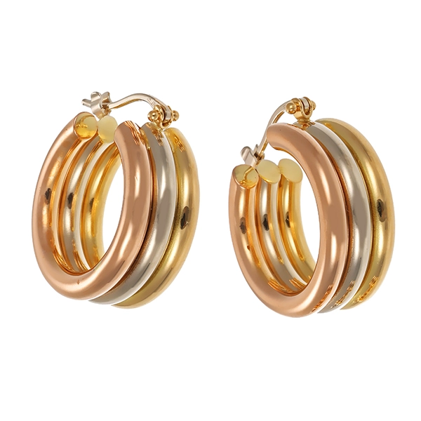 Creolen, 18K, Rot-/Gelb-/Weißgold