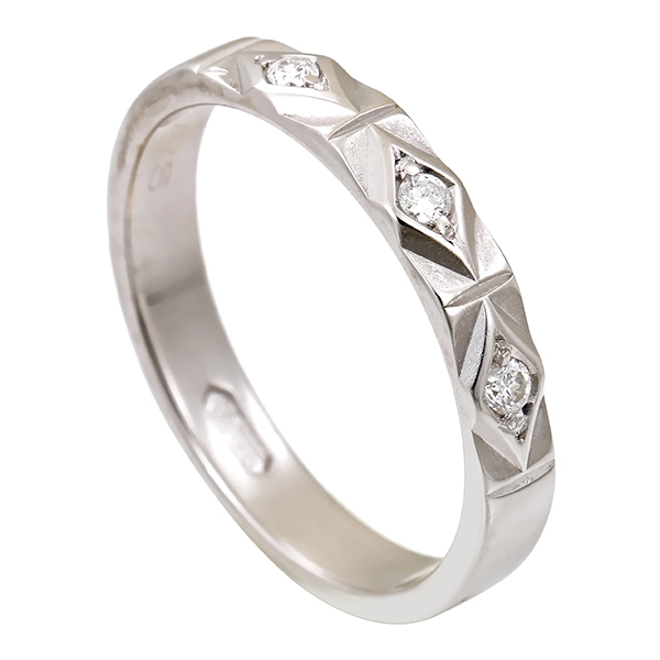 Diamantring, 14K, Weißgold, Brillanten