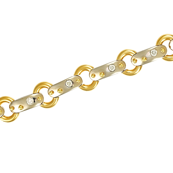 Armband, 18K, Gelb-/Weißgold, Brillant