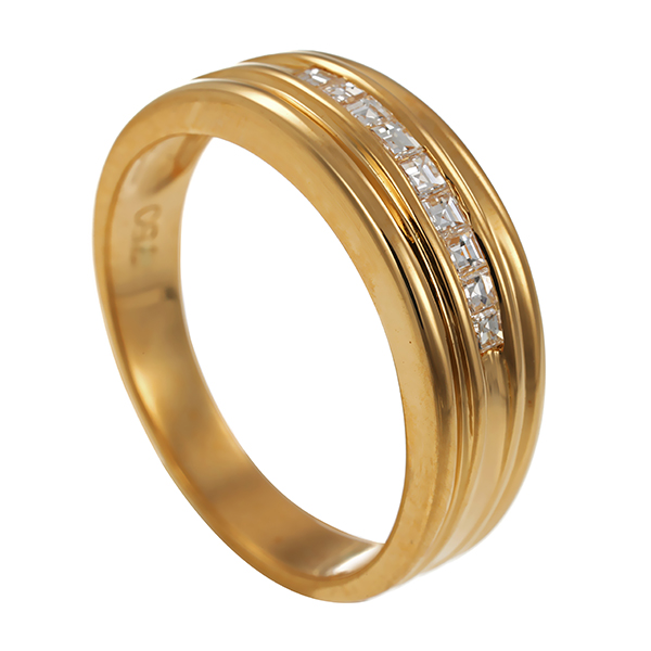 Diamantring, 18K, Gelbgold, Diamanten