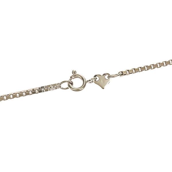 Collierkette, 14K, Weißgold, Venezianer