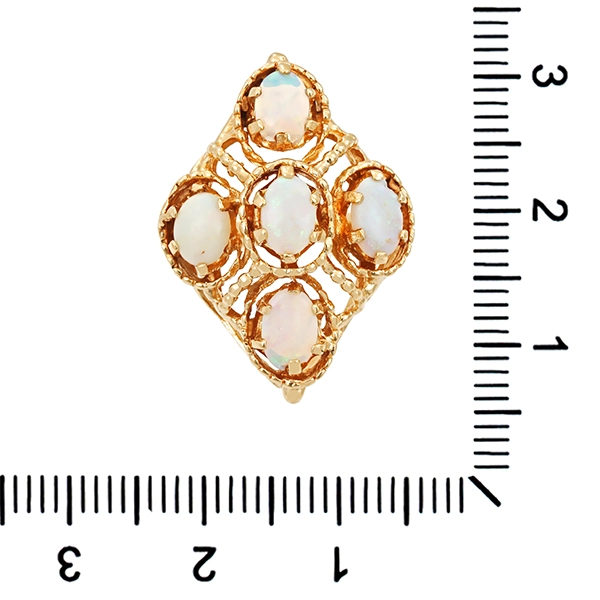 Ring, 14K, Gelbgold, Opale