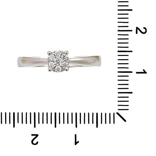 Diamantring, 14K, Weißgold, Brillanten