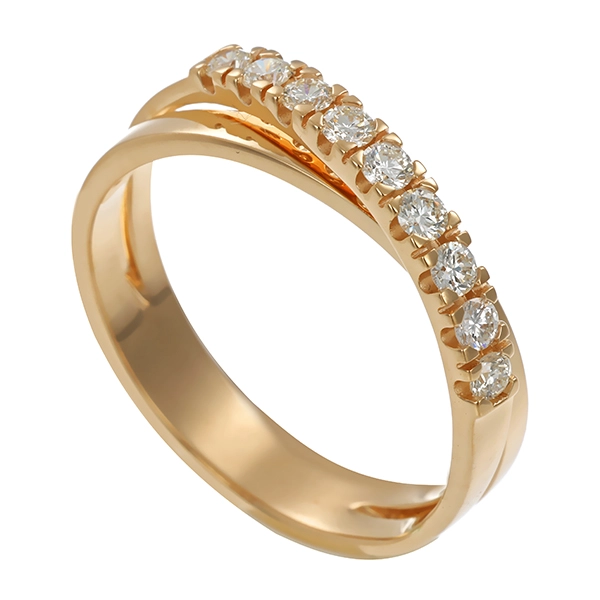 Ring, 14K, Gelbgold, Brillanten