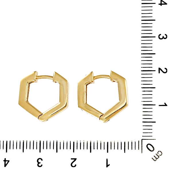 Creolen, 14K, Gelbgold, Diamant