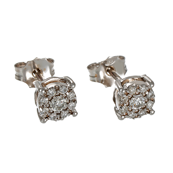 Ohrstecker, 18K, Weißgold, Brillanten