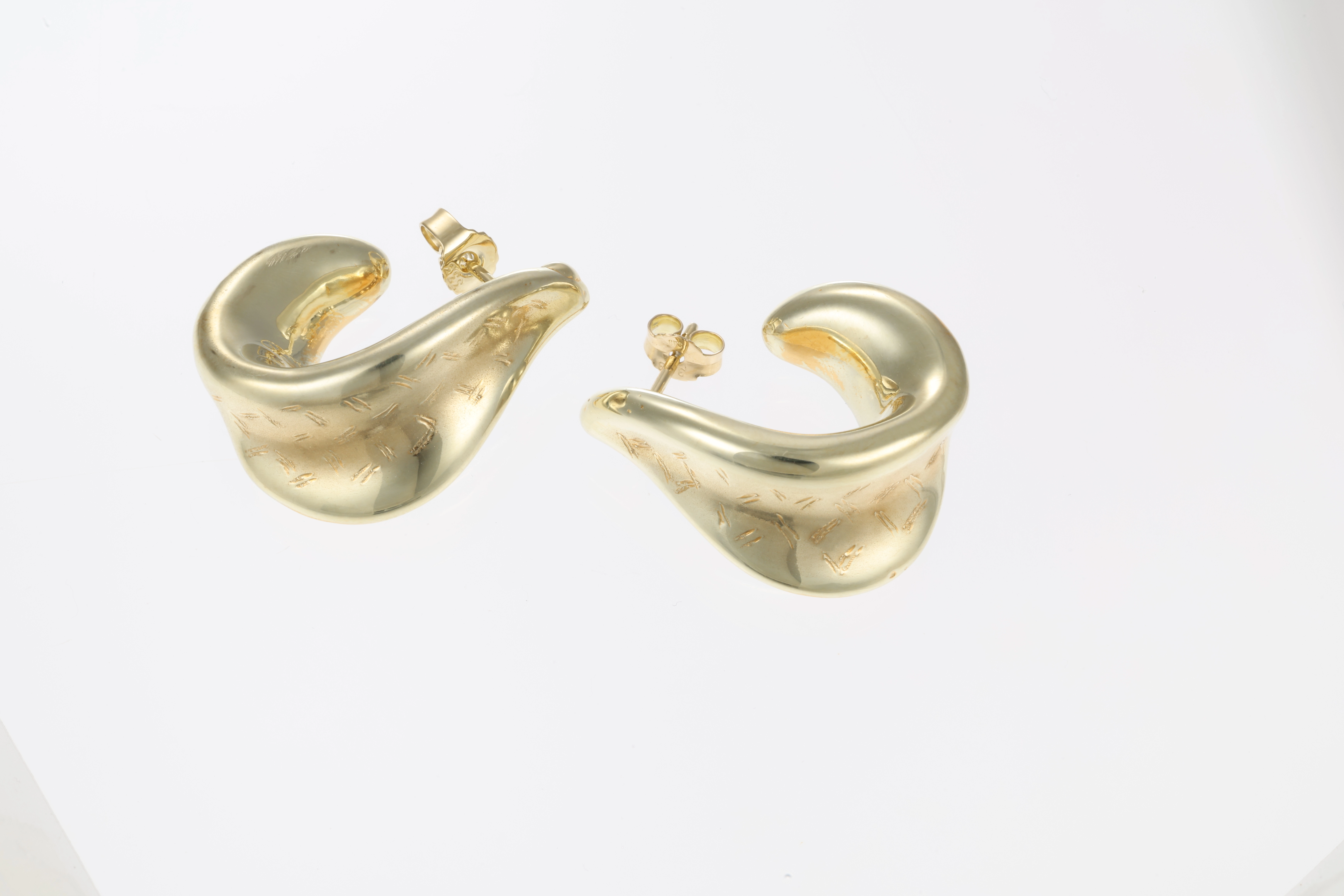 Steckcreolen, 8K, Gelbgold