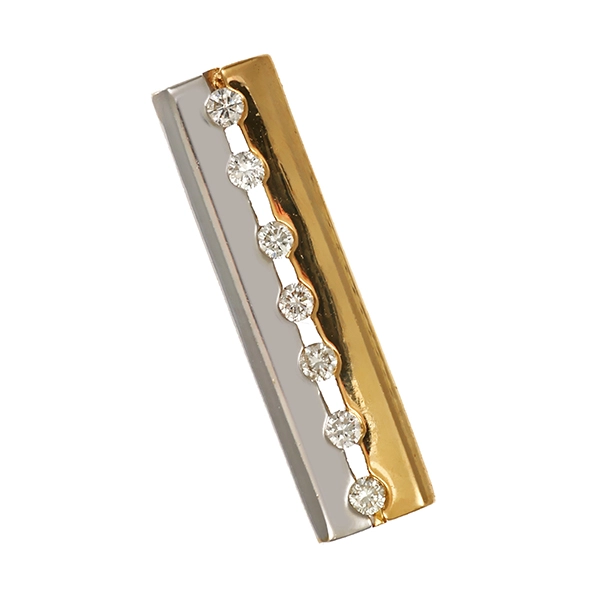 Anhänger, 14K, Gelb-/Weißgold, Brillanten