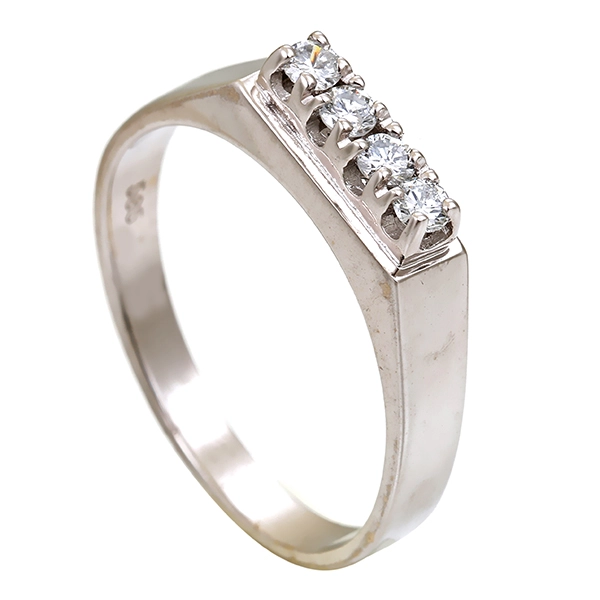 Diamantring, 14K, Weißgold, Brillanten