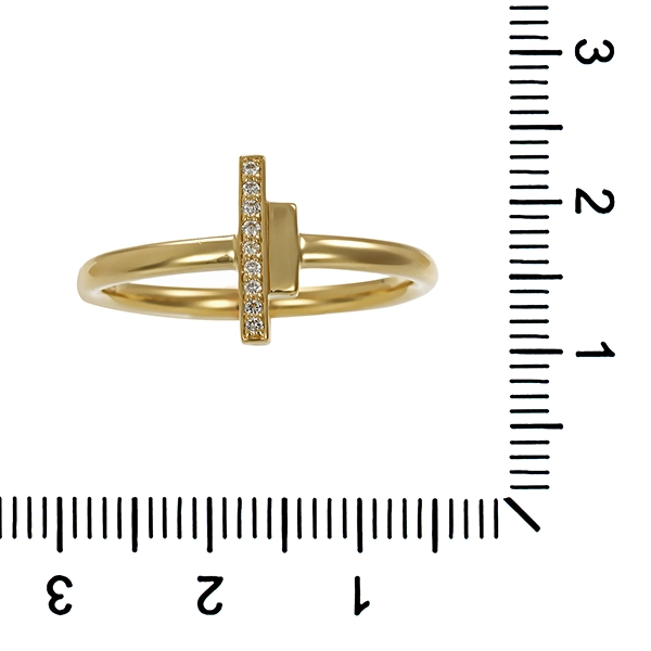 Diamantring, 9K, Gelbgold, Brillanten