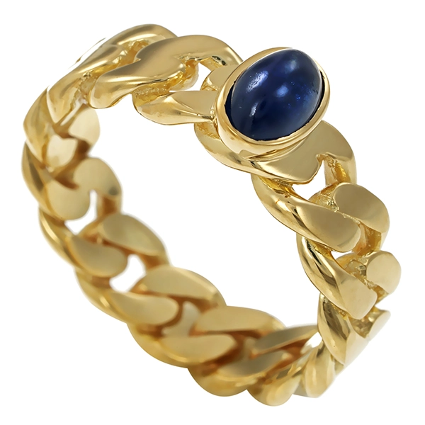 Ring, 14K, Gelbgold, Saphir