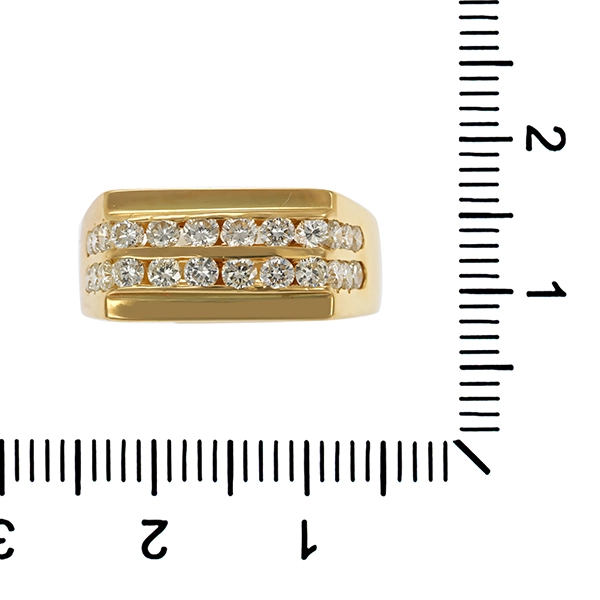Brillantring, 18K, Gelbgold