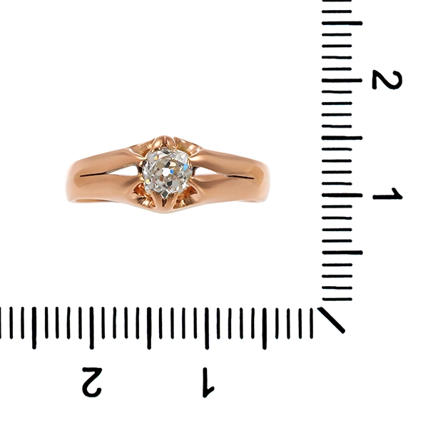 Diamantring, 14K, Rotgold, 0,35ct