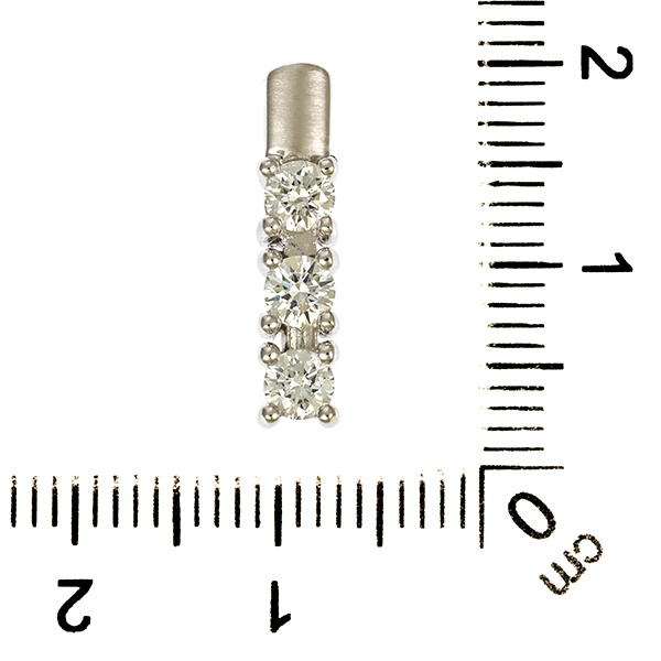 Anhänger, 14K, Weißgold, Brillanten