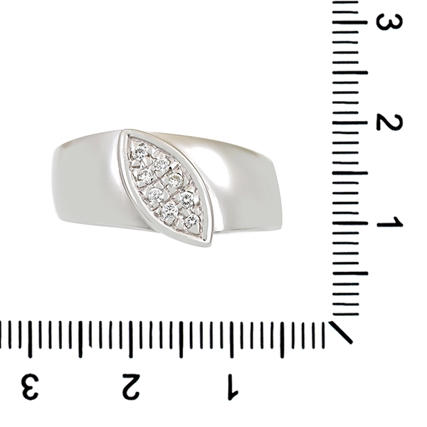 Diamantring, 14K, Weißgold, Brillant 0,12 ct
