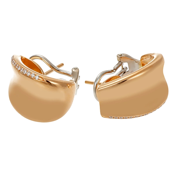 Clipstecker, 18K, Rot-/Weißgold, Brillanten