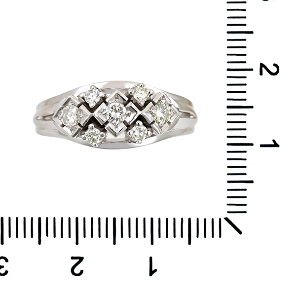 Diamantring, 14K, Weißgold, Brillanten