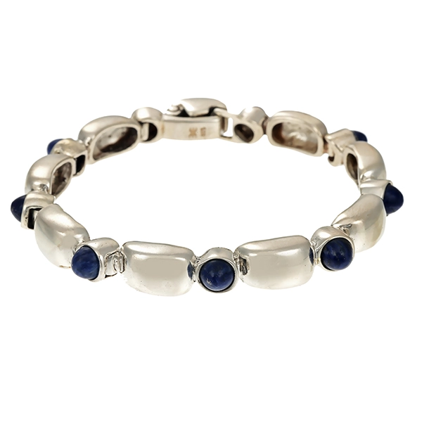 Armband, 925, Silber, Lapis