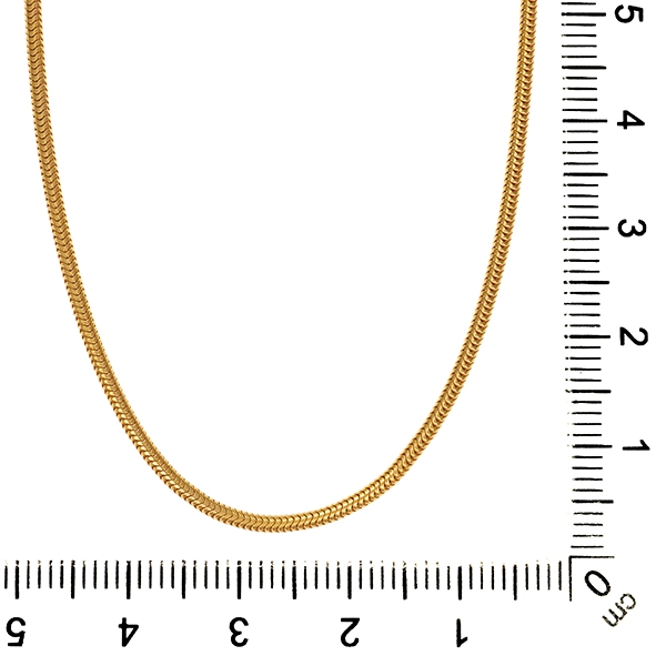 Kette, 14K, Gelbgold, Schlangen-