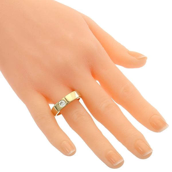 Diamantring, 18K, Gelbgold, Brillant 0,44 ct