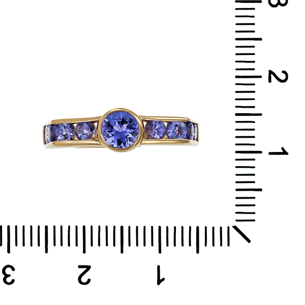 Ring, 9K, Gelbgold, Tansanit