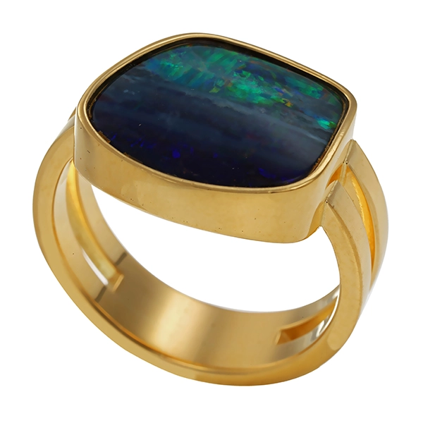 Ring, 18K, Gelbgold, Opal