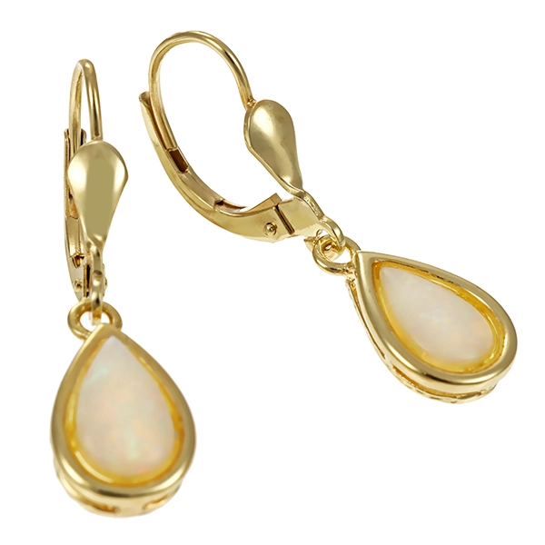 Ohrhänger, 14K, Gelbgold, Opal