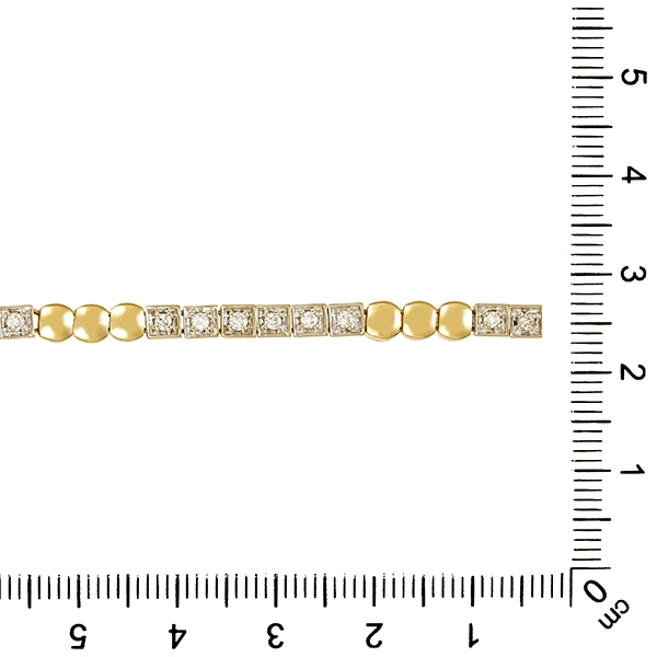 Armband, 14K, Gelb-/Weißgold, Brillanten 0,90 ct