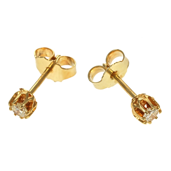 Ohrstecker, 14K, Gelbgold, Brillanten