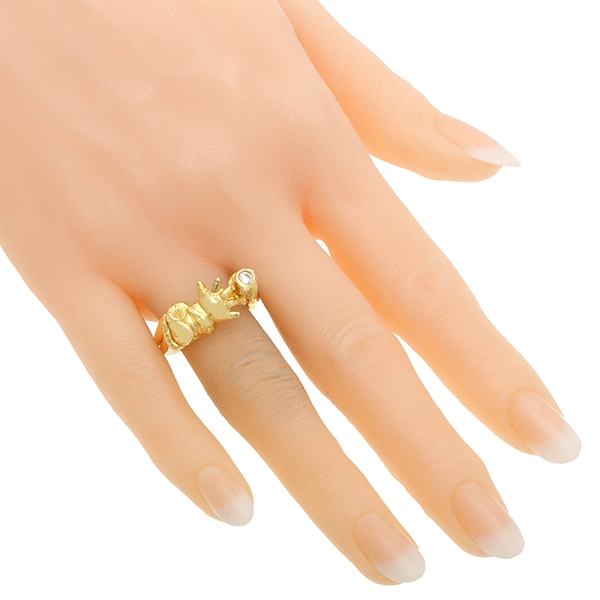 Diamantring, 18K, Gelbgold, Brillant