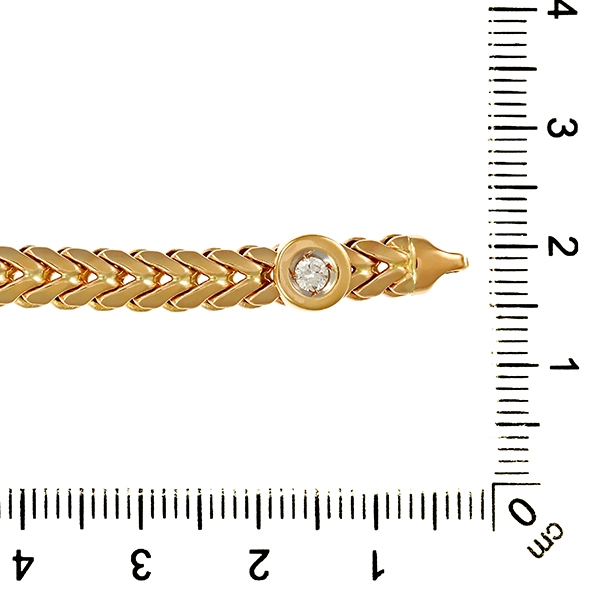 Armband, 14K, Gelbgold, Brillanten