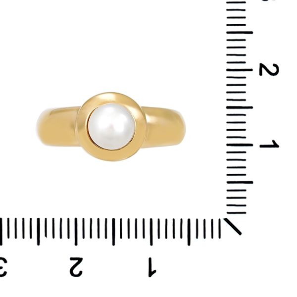 Ring, 14K, Gelbgold, Perle