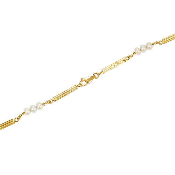 Collier, 18K, Gelbgold, Zuchtperlen