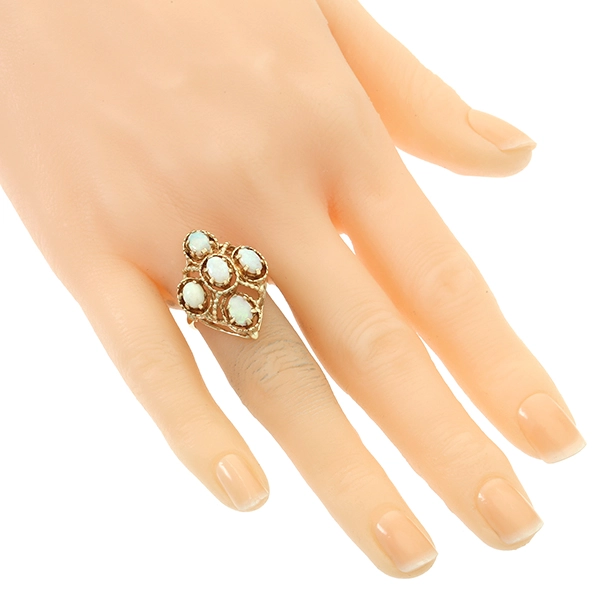 Ring, 14K, Gelbgold, Opale