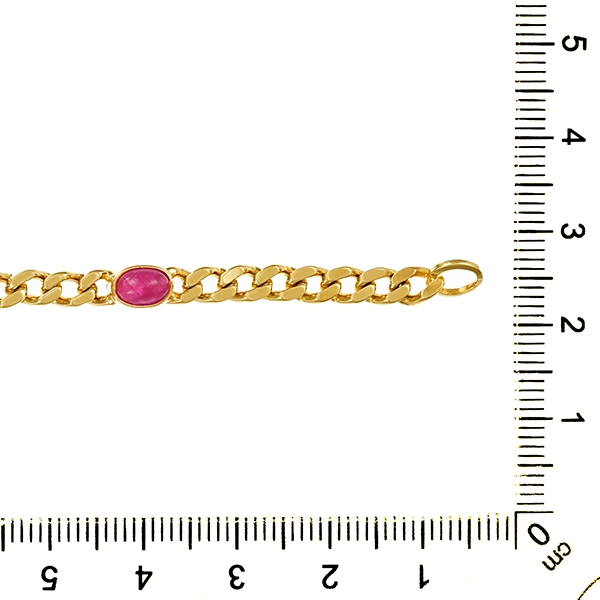 Armband, 8K, Gelbgold, Rubin
