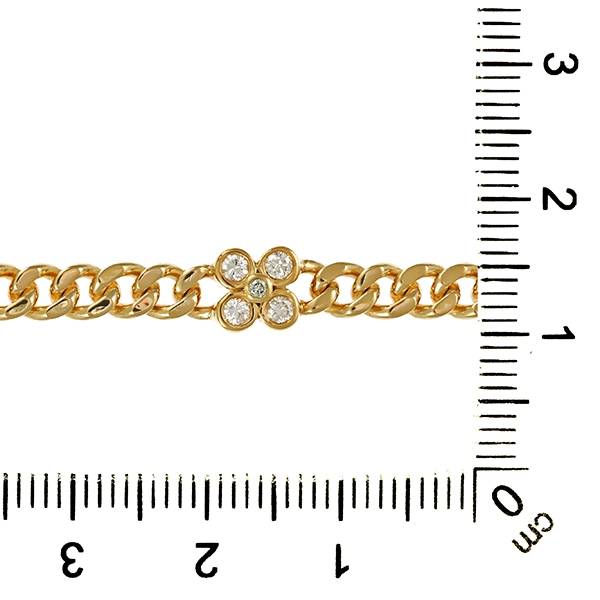 Armband, 14K, Gelbgold, Brillanten