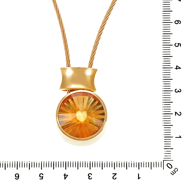 Collier, 18K, Gelbgold, Citrin