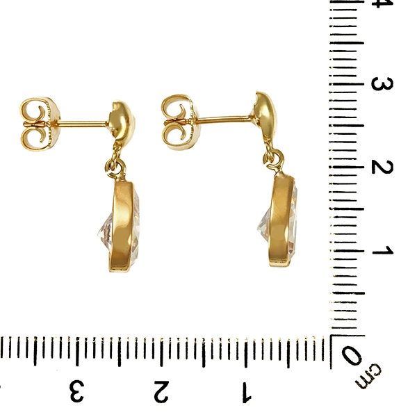 Steckhänger, 8K, Gelbgold, Zirkonia