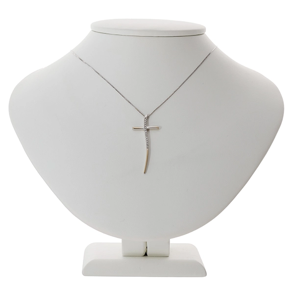 Collier, 18K, Weißgold, Brillanten, Venezianer-