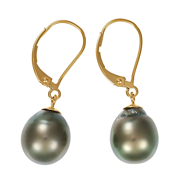 Ohrhänger, 14K, Gelbgold, Perlen