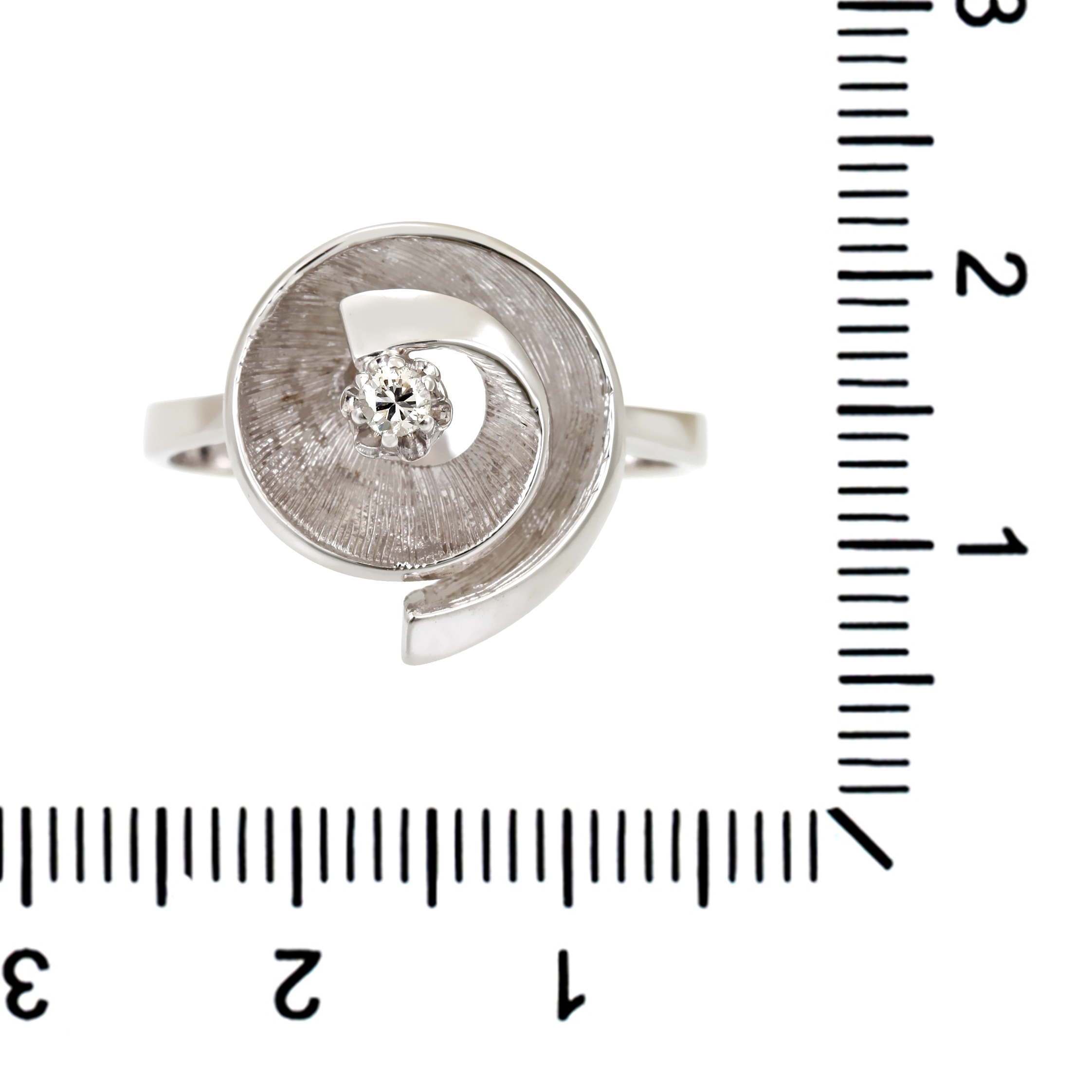 Diamantring, 14K, Weißgold, Brillant