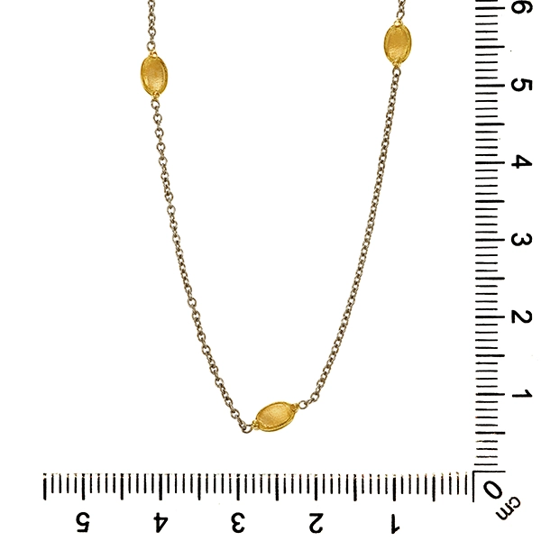 Collier, Pt950, Platin/Gelbgold, Anker-