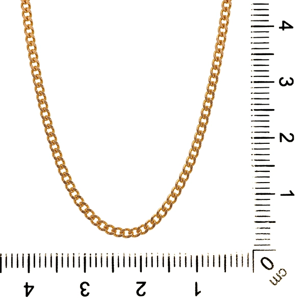 Kette, 8K, Gelbgold, Flachpanzer-