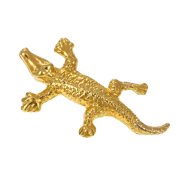 Anhänger, 18K, Gelbgold, Krokodil