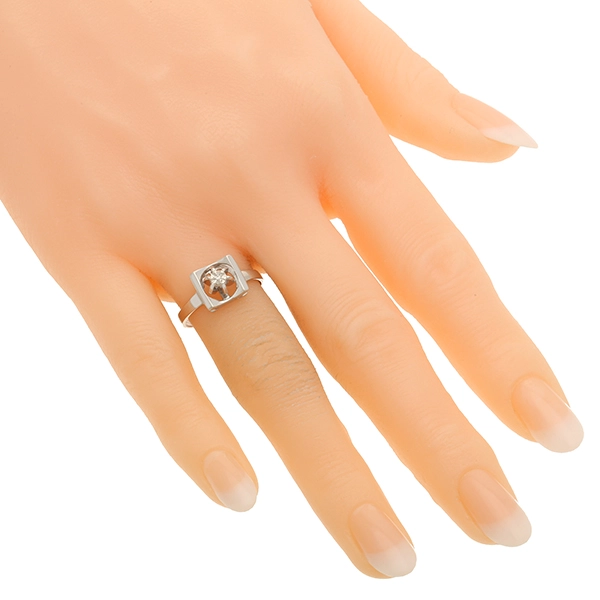 Diamantring, 14K, Weißgold, Diamant