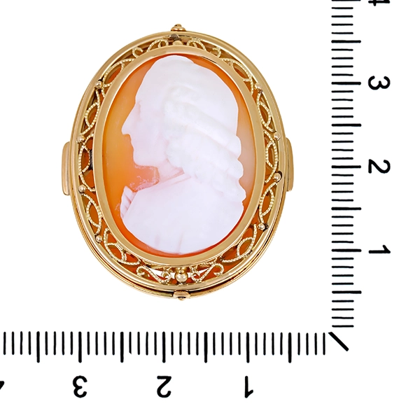 Ring, 14K, Gelbgold, Kammee