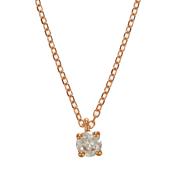Collier, 14K, Rotgold, Brillant